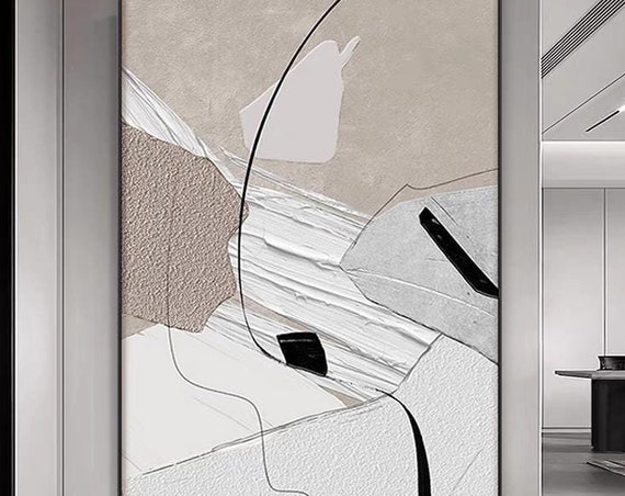 Abstract Modern Terse Style Wall Art Hand Painted Texture Painting On Personalized Acrylic Painting Extra Large Decor Artwork
