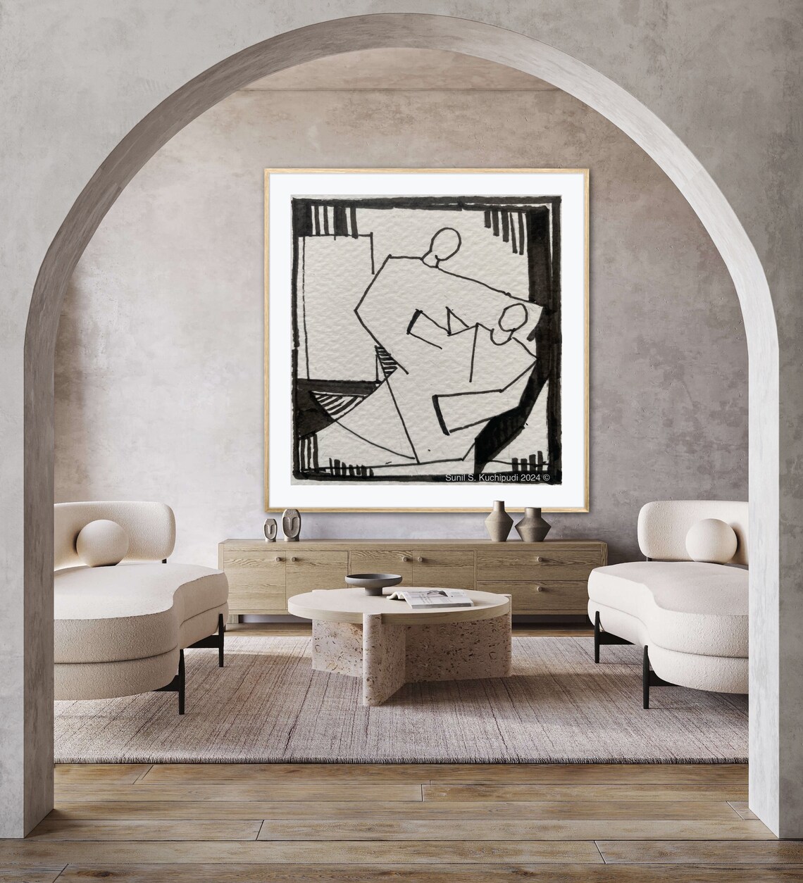 Good Samaritan Black And White Minimalist Bible Art - Image 2