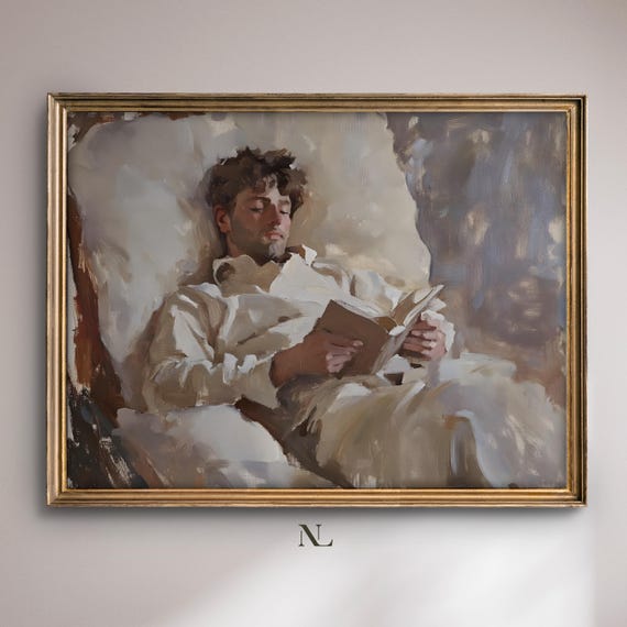 Vintage Wall Art Moody Art Wall Art Country Decor Farmhouse Decor Painting Large Wall Art Instant