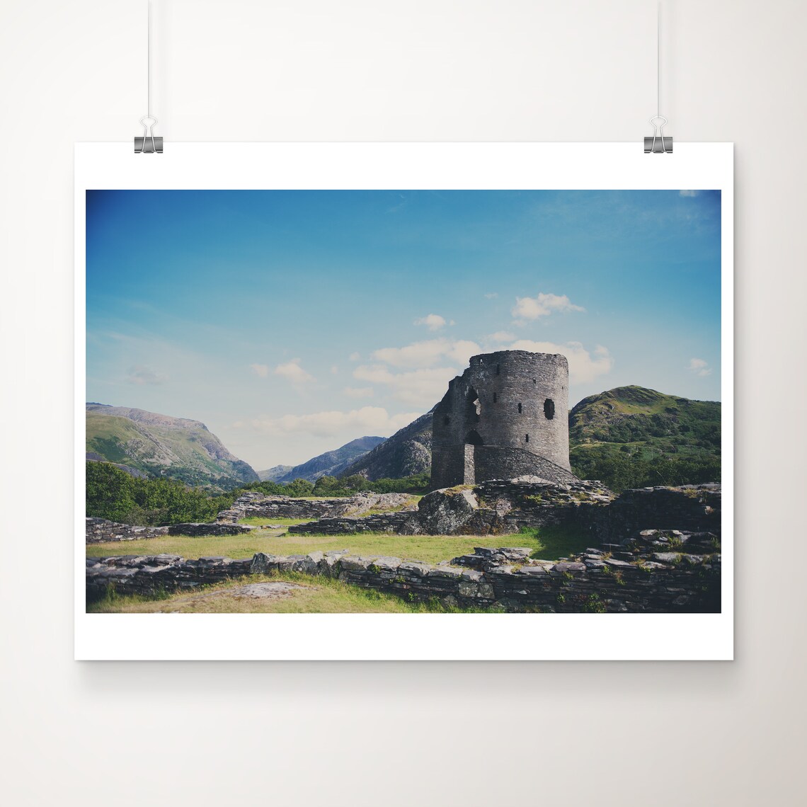 Dolbadarn Castle Snowdonia Wales Mountain Ruins Photo Poster