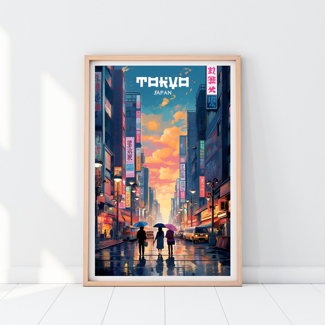 Tokyo Travel Art Japan Gift Poster - Image 2