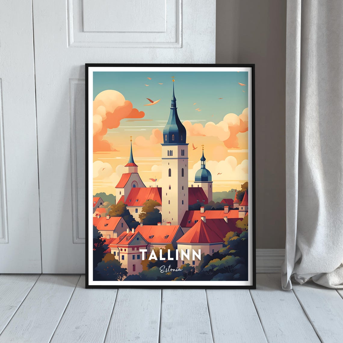Tallinn Estonia Gift Travel Poster - Image 2