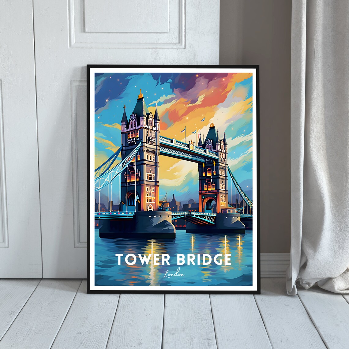 Tower Bridge London Travel Poster, London Art Print - Image 2