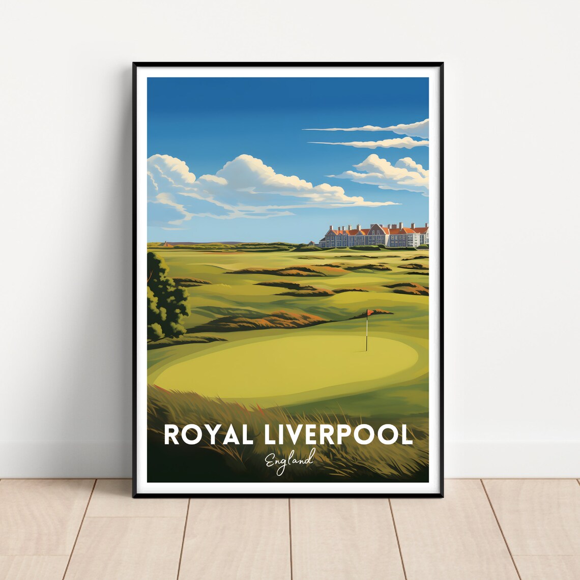 Royal Liverpool Golf Course Travel Poster