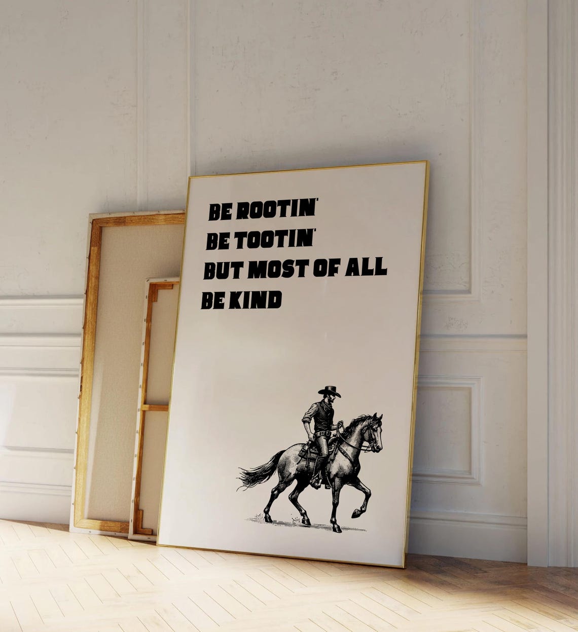Be Rootin' Be Tootin' But Most Of All Be Kind Cowboy Quote Poster - Image 2