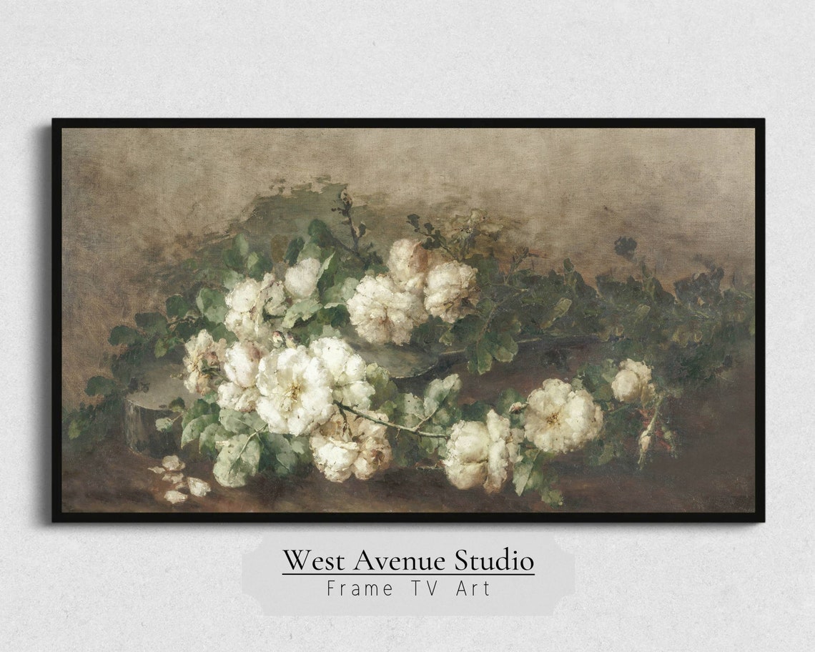 Frame Tv Art Spring Paint Spring Vintage Floral Painting Botanical Oil Painting Antique French Farmhouse Art Instant Download062 - Image 5