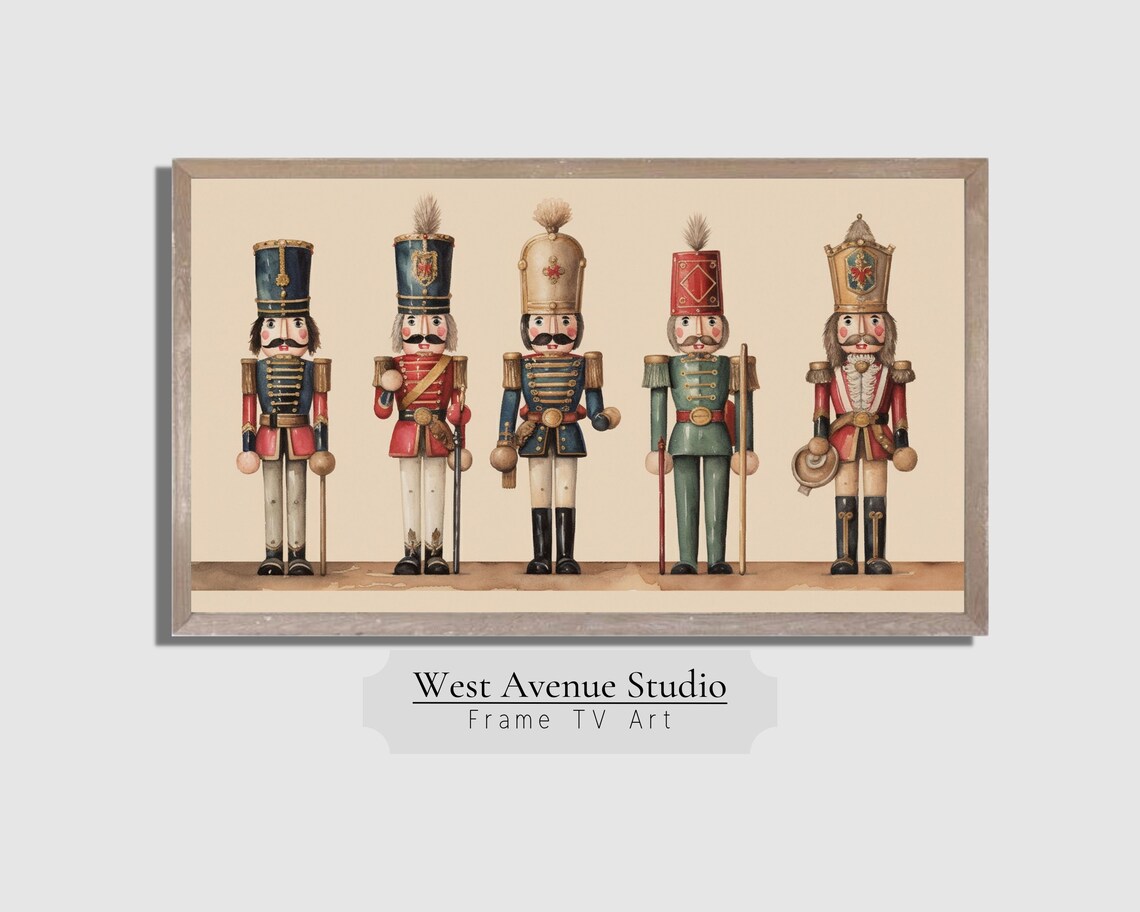 Christmas Nutcrackers Holiday Decor Art Print
