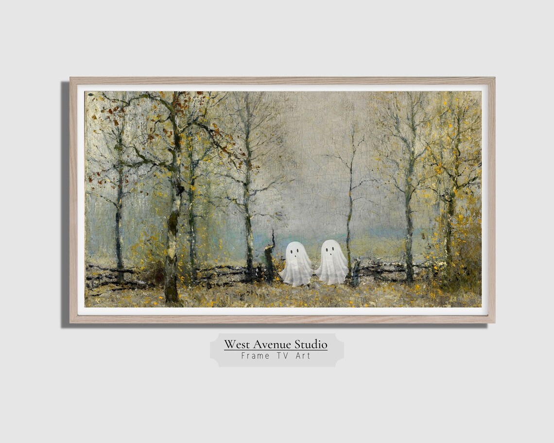 Halloween Ghost Decor, Vintage Halloween Wall Art - Image 4