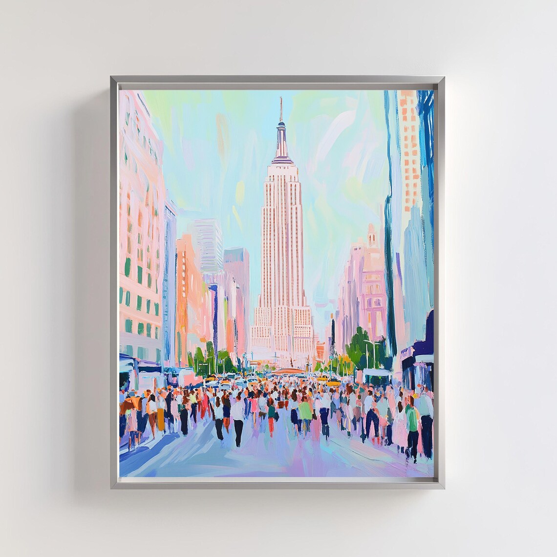 New York Skyline Art Print, Urban Cityscape