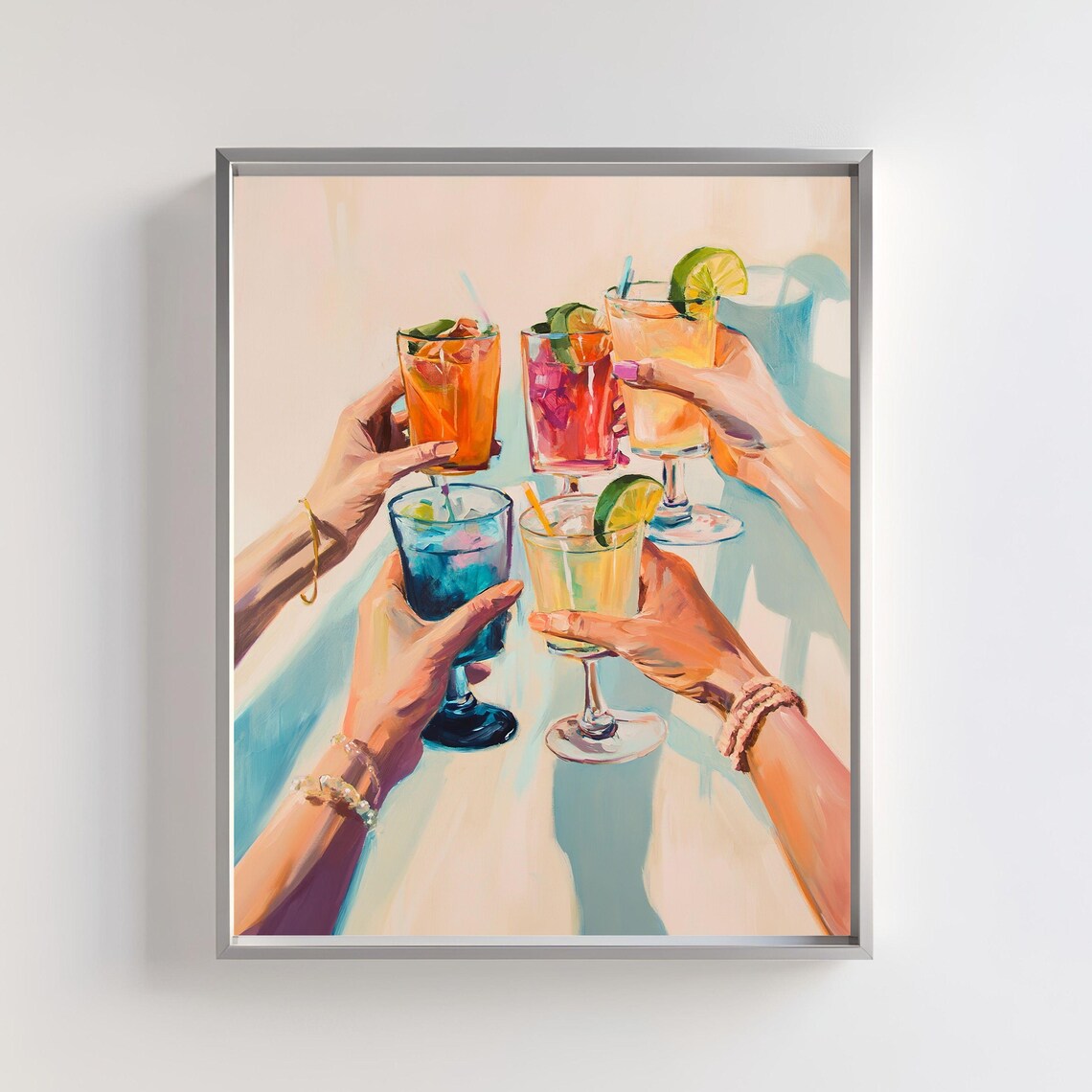 Cocktail Party Tropical Cheers Illustration Art Print
