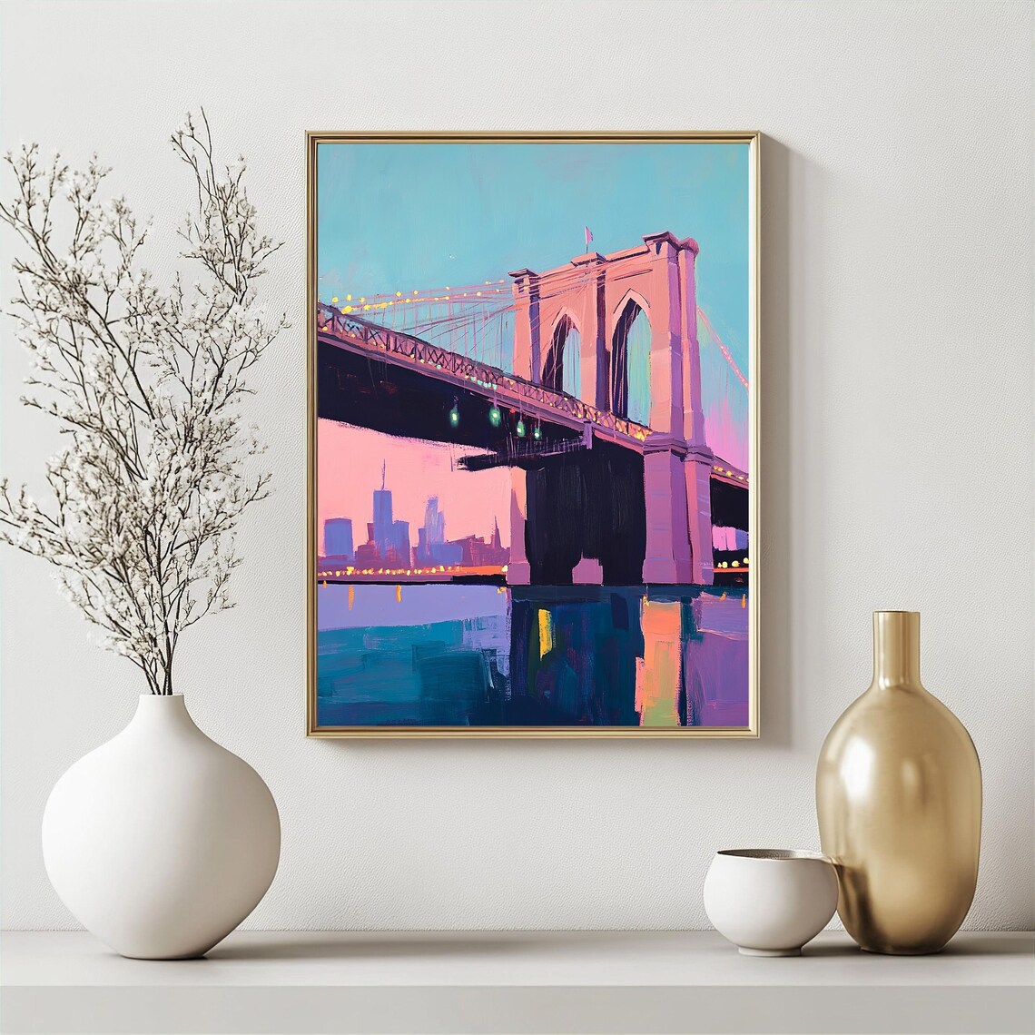 Brooklyn Bridge, NYC Skyline Sunset Cityscape - Image 3