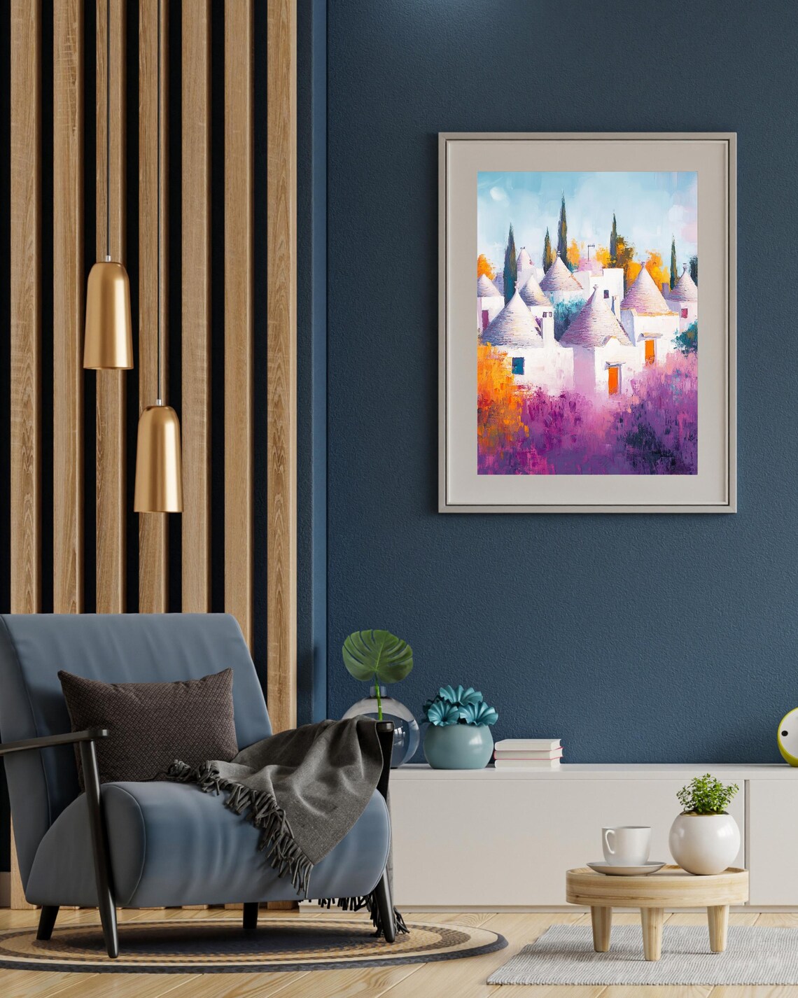 Trulli House, Minimalist Alberobello Village Landscape - Image 2