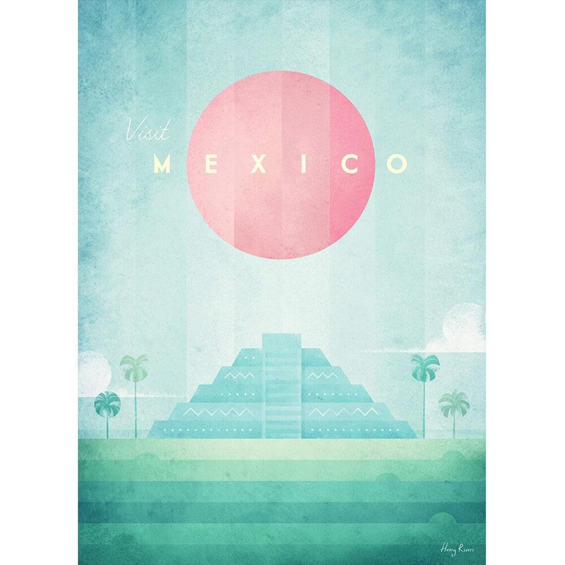 Mexico Travel Poster, Minimalist Vintage Retro Style - Image 2