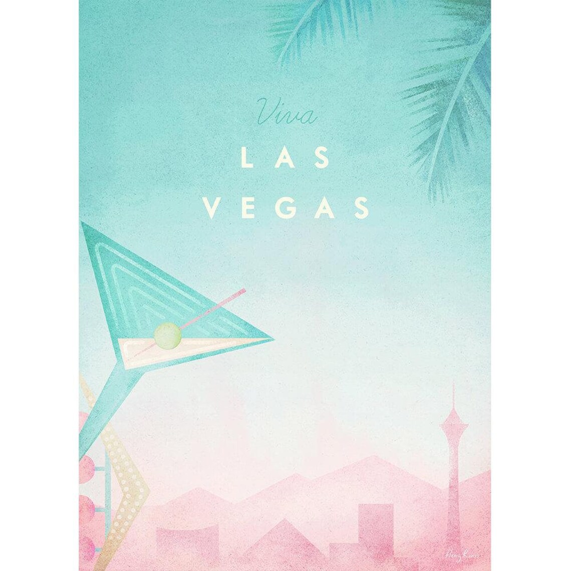 Las Vegas Vintage Retro Travel Poster, Minimalist Style - Image 2