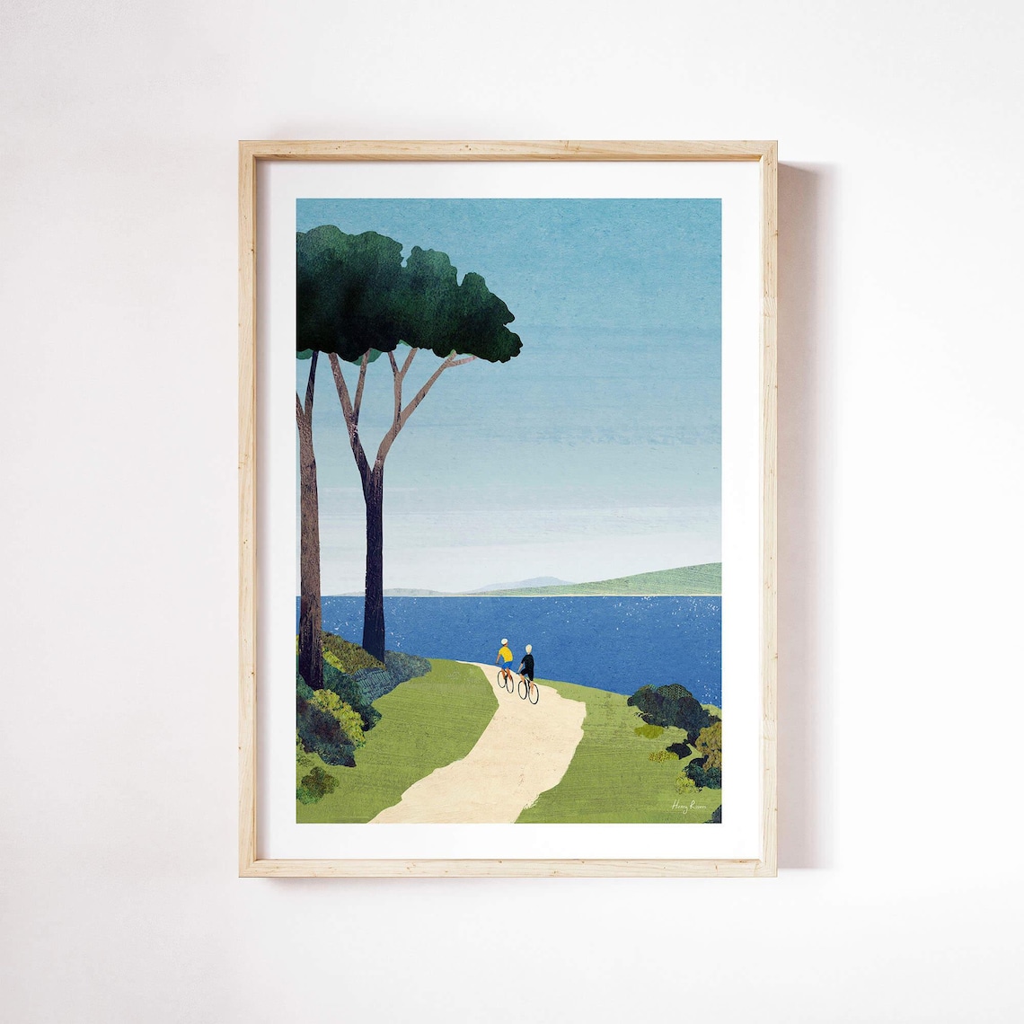 Henry Rivers Coastal Bike Ride Cycling Travel Poster