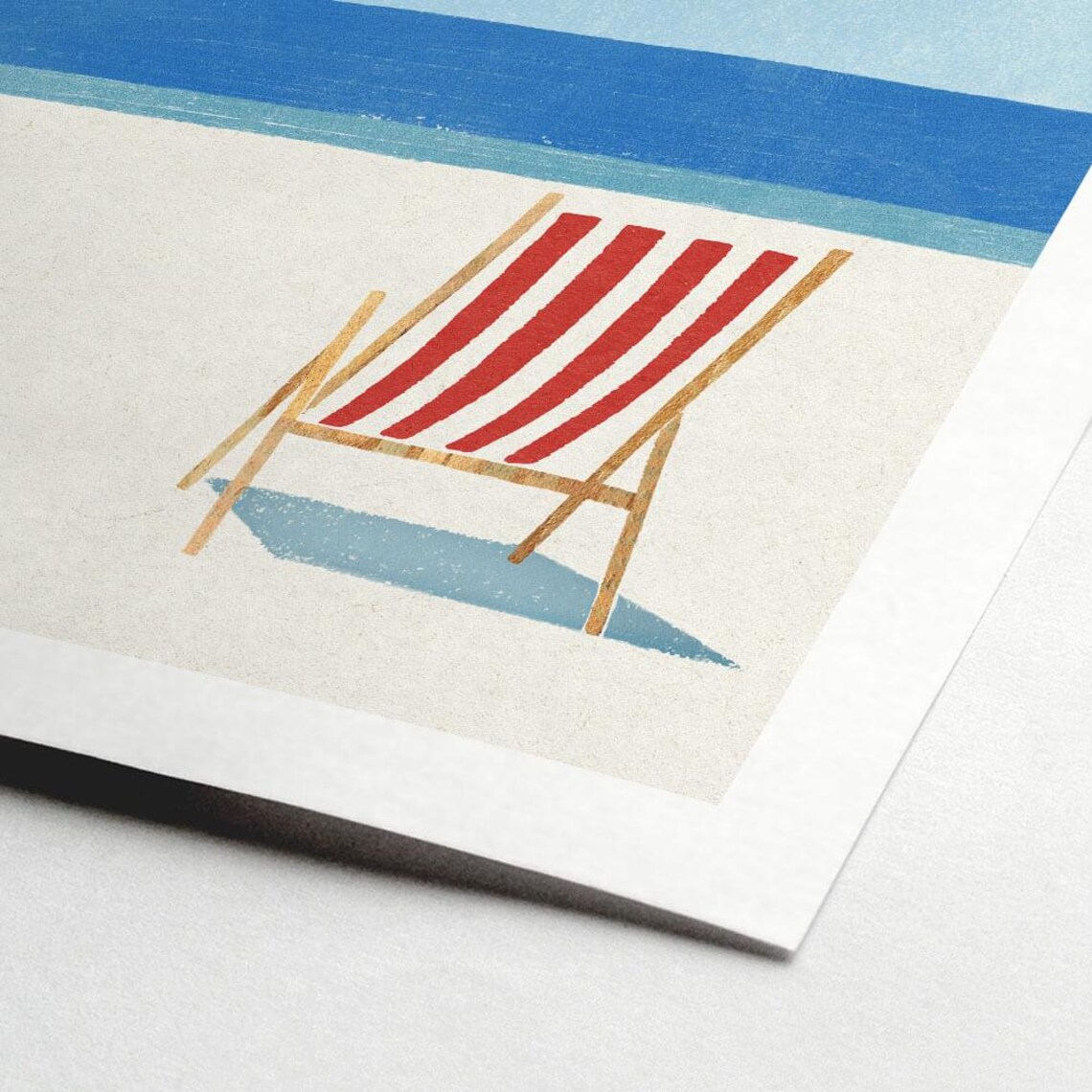 Deckchair Seaside by Henry Rivers, Coastal Travel Poster - Image 2