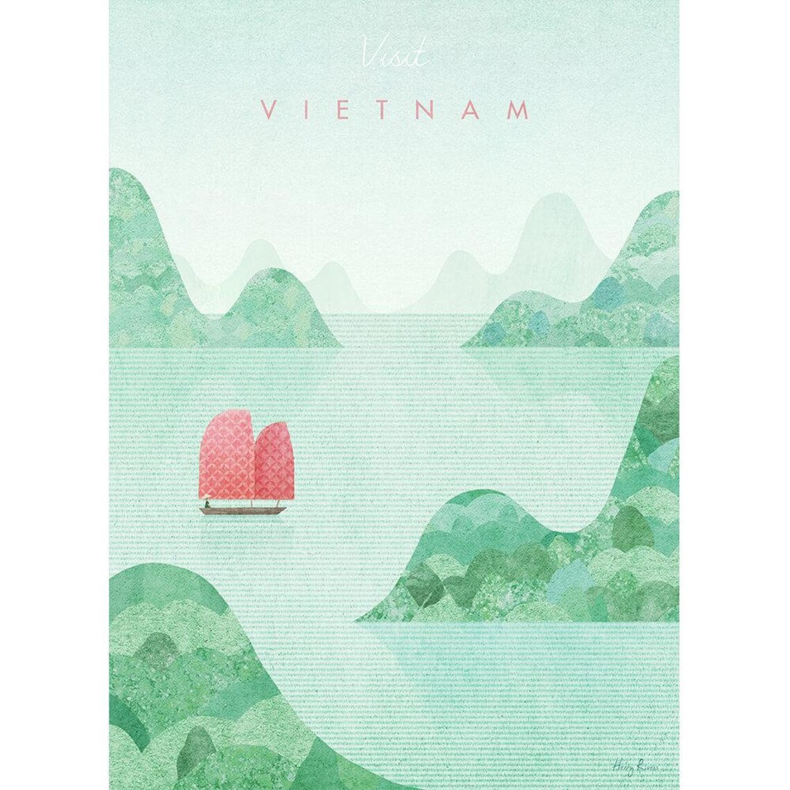 Vietnam Vintage Travel Poster, Minimalist Travel Art - Image 2
