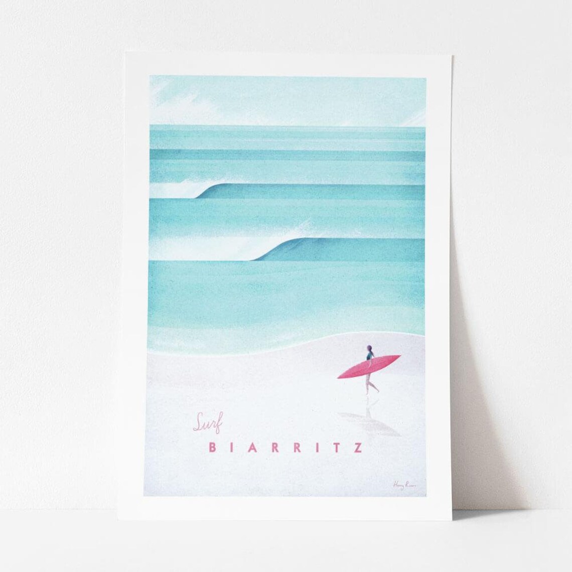 Biarritz Vintage Retro Travel Poster, Surf Art Print - Image 4