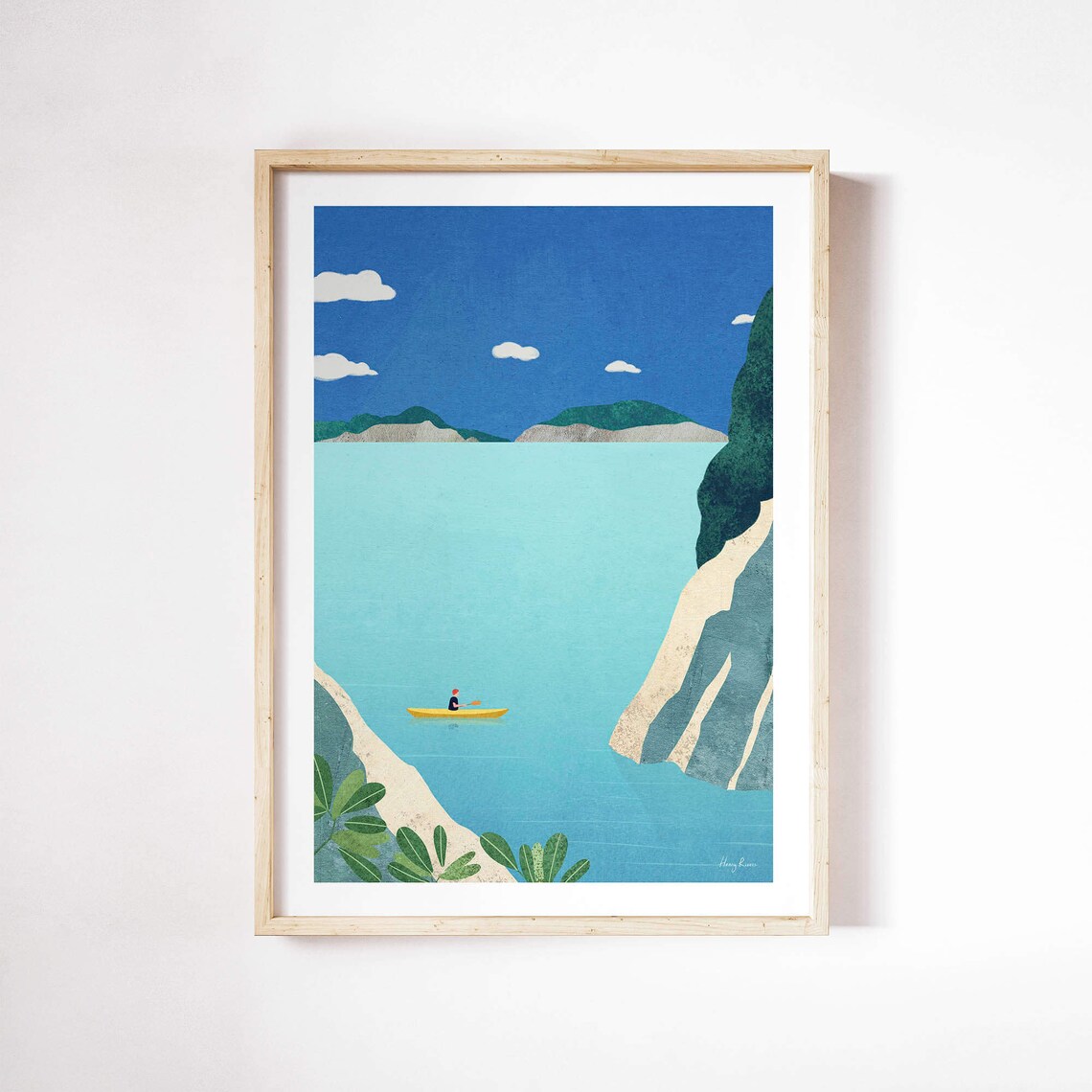 Ocean Kayak by Henry Rivers, Travel Poster
