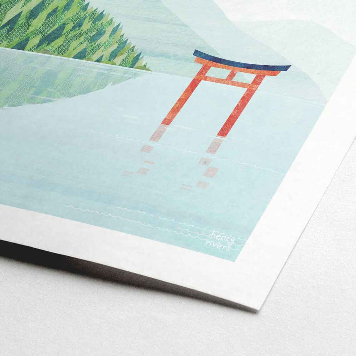 Itsukushima Shrine by Henry Rivers, Japan Travel Poster - Image 2