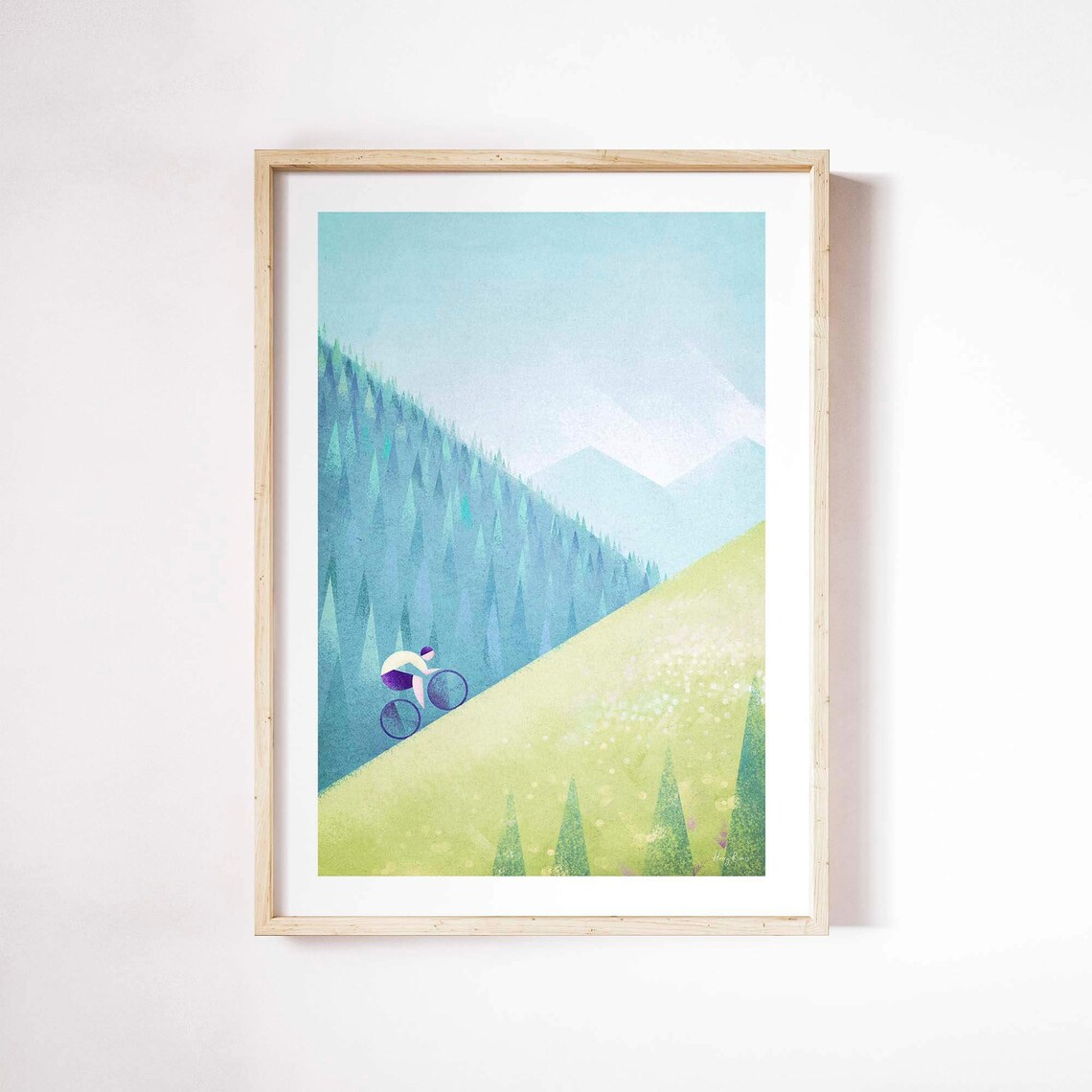 Cycling Print by Henry Rivers, Bike Wall Art