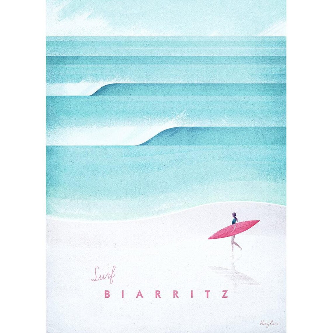 Biarritz Vintage Retro Travel Poster, Surf Art Print - Image 2