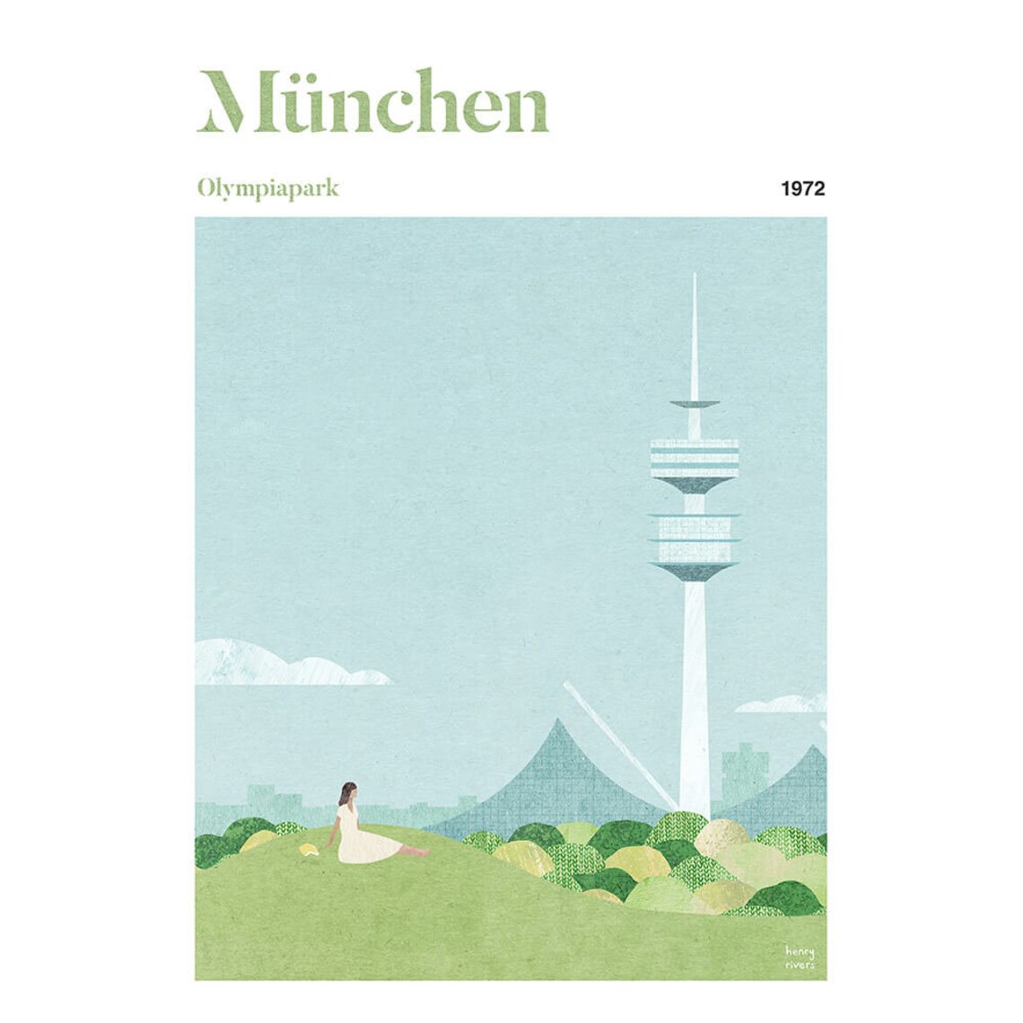 Munich By Henry Rivers, Bavaria Art Poster - Image 3