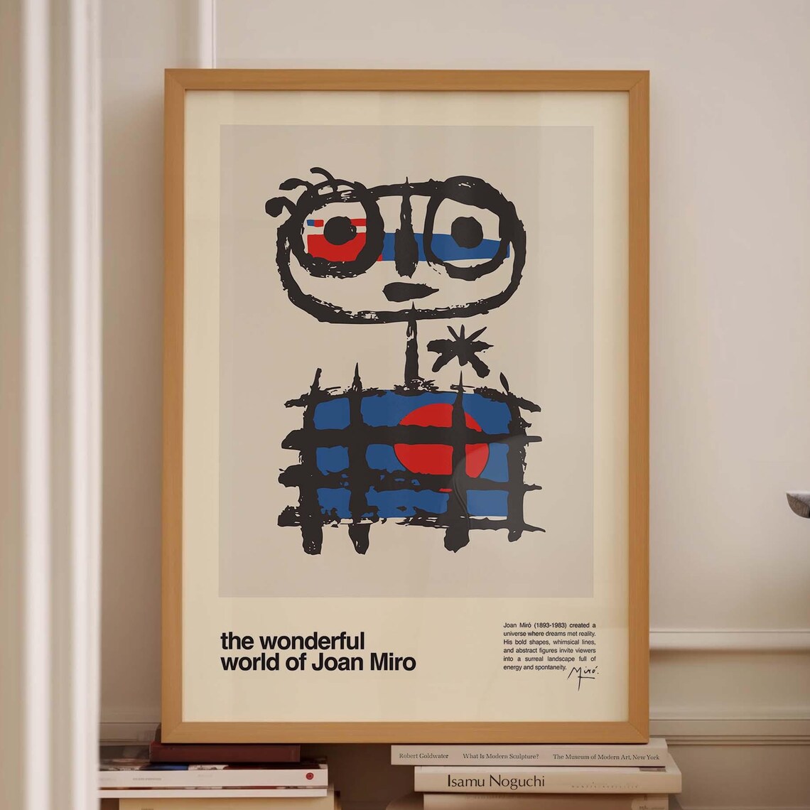 The Wonderful World of Joan Miro Abstract Face Surrealist Poster