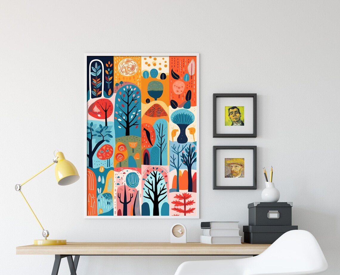 Collection Of Trees 3 Art Print, Nature Landscape - Image 4