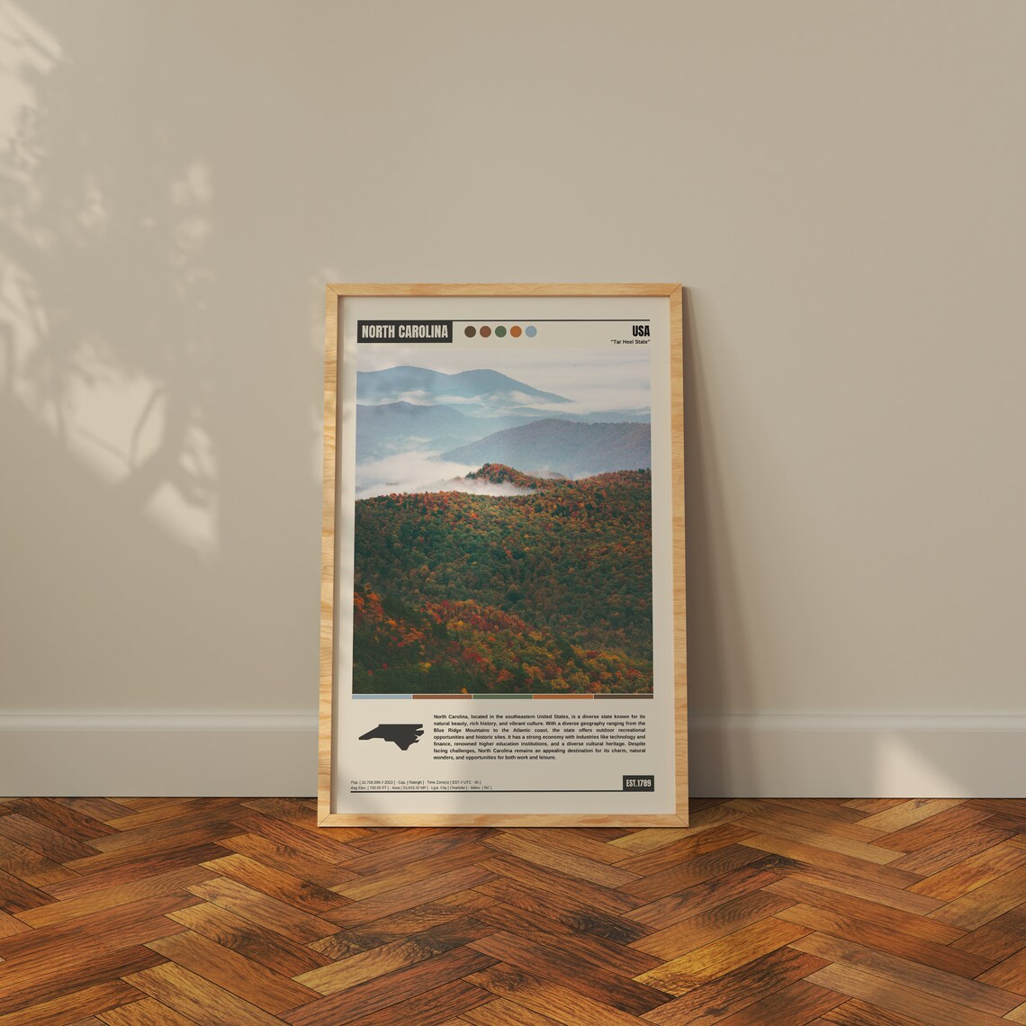North Carolina Travel Poster Print, State Wall Art - Image 3