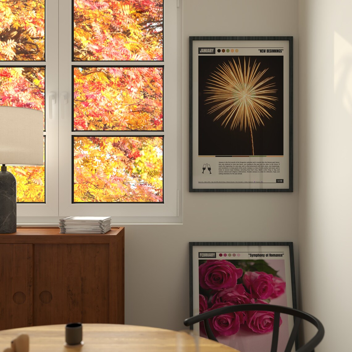 January New Beginnings Golden Night Fireworks Celebration Poster - Image 2