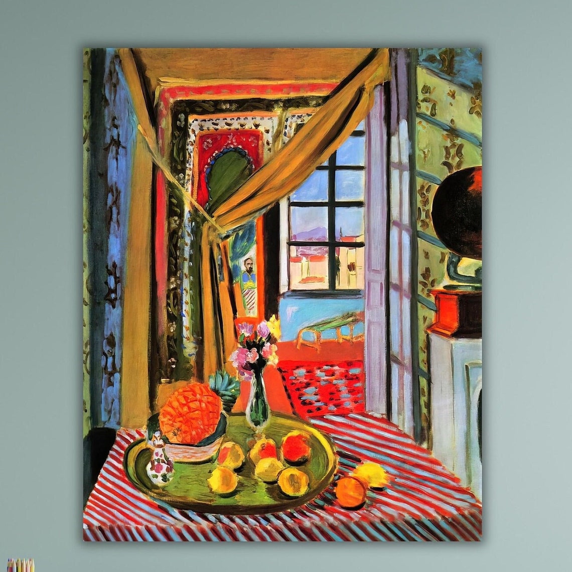 Henri Matisse Colorful Interior Fruit Window Fauvist Art Poster