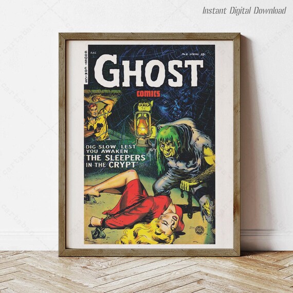 Ghost Comics No 6 Cover Spring Horror Comic Sleepers In The Crypt Poster