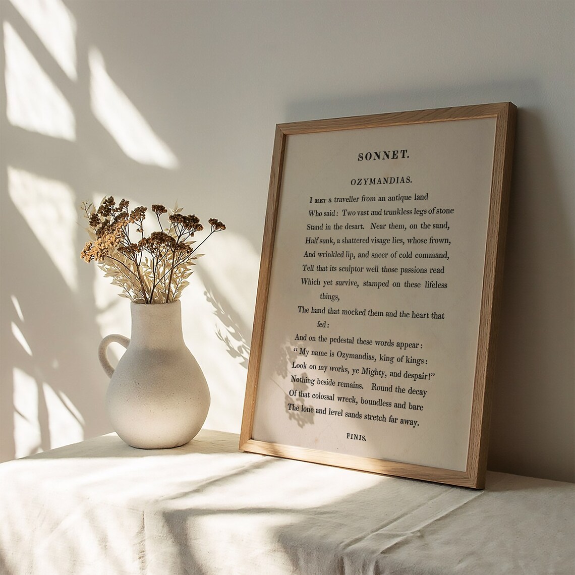 Ozymandias by Percy B. Shelley Literary Art Print - Image 3