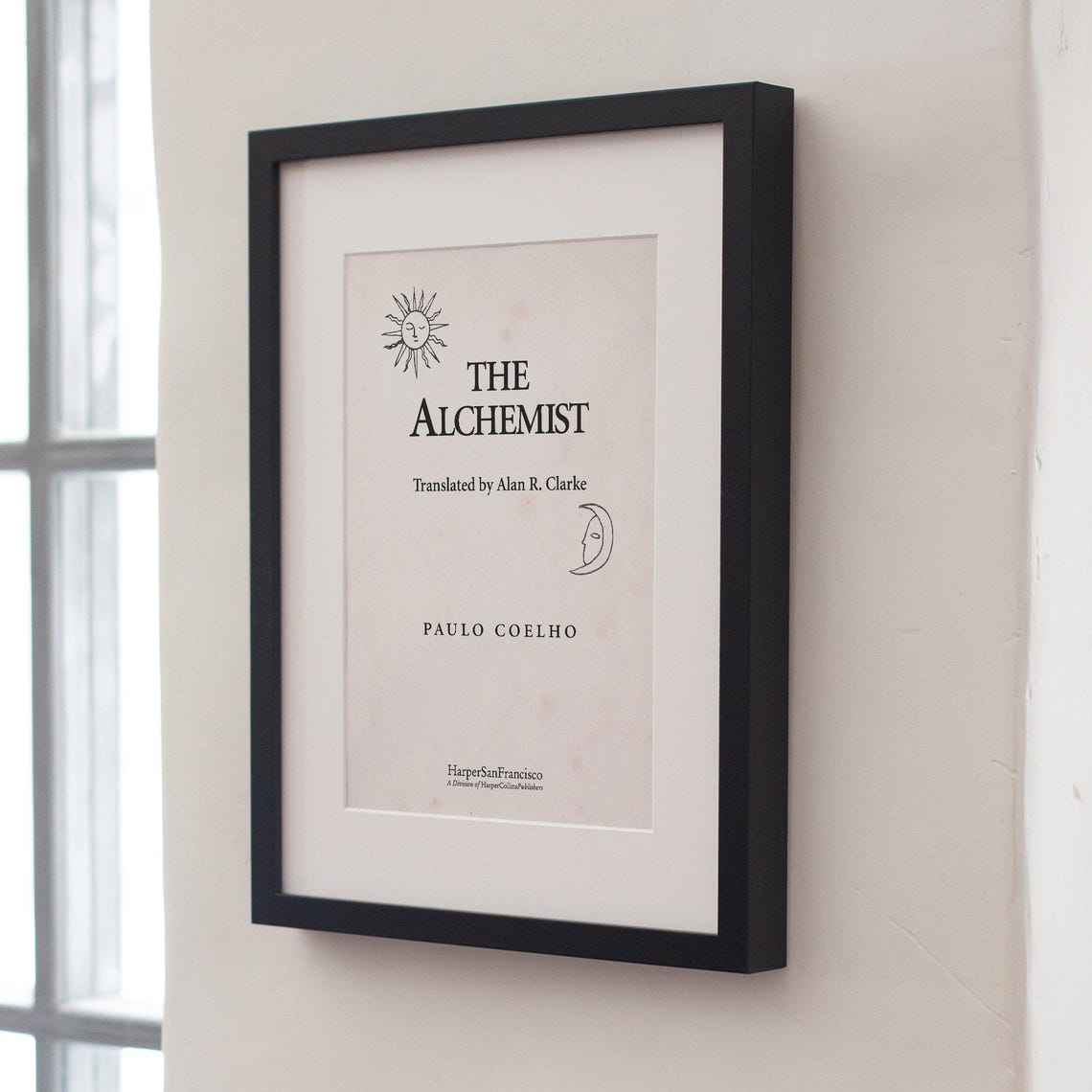 The Alchemist Paulo Coelho Title Page Sun Moon Literary Art Poster - Image 3