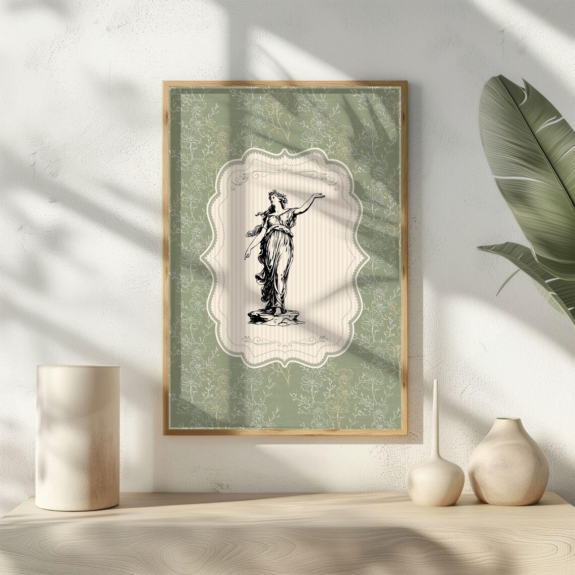 Vintage Goddess Art Print, Classical Female Statue - Image 5