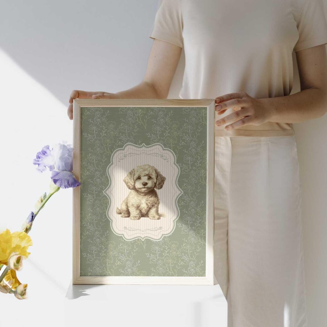 Cockapoo Vintage Style Dog Print, Nursery Decor - Image 2
