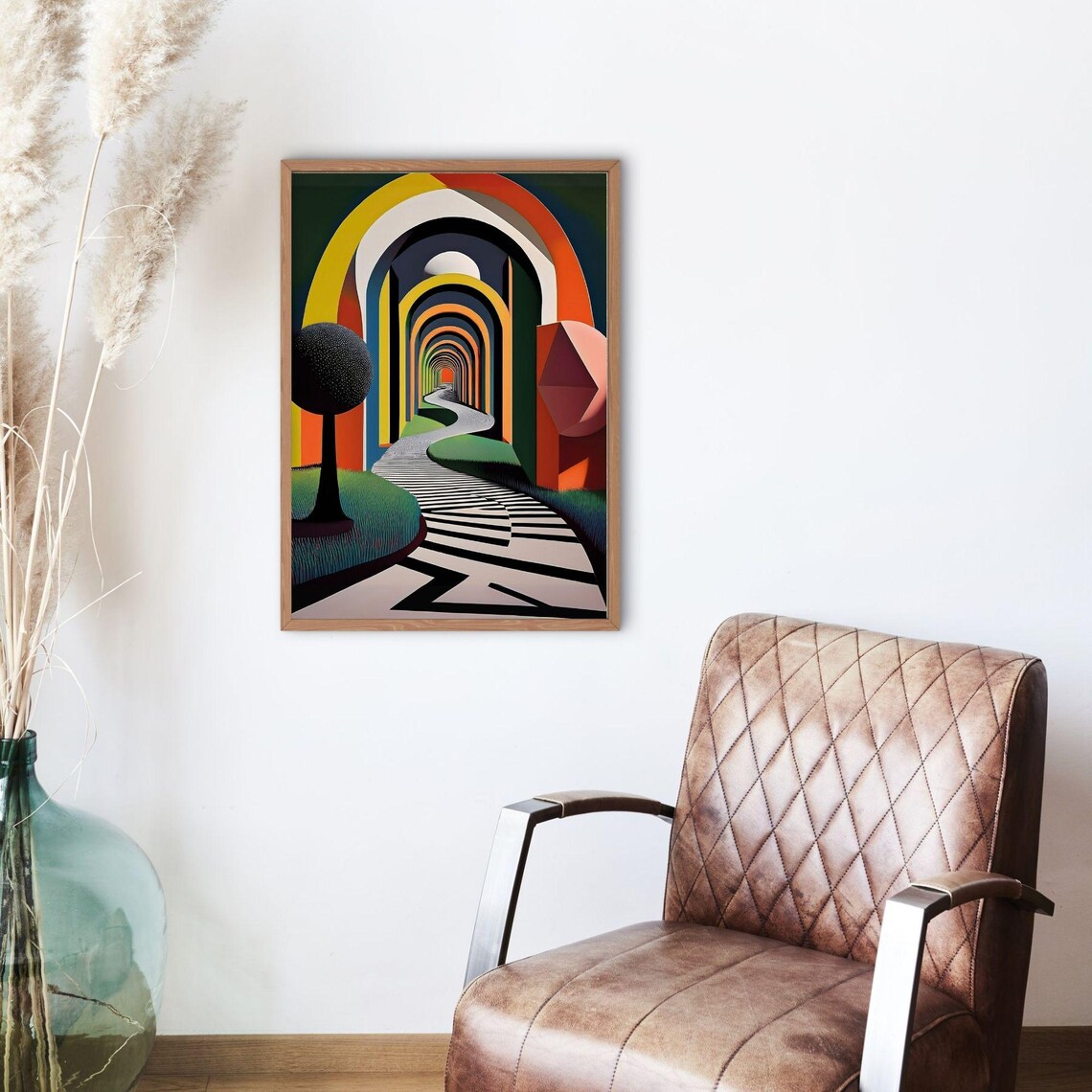 Colorful Abstract Arches, Modern Geometric Artwork - Image 4
