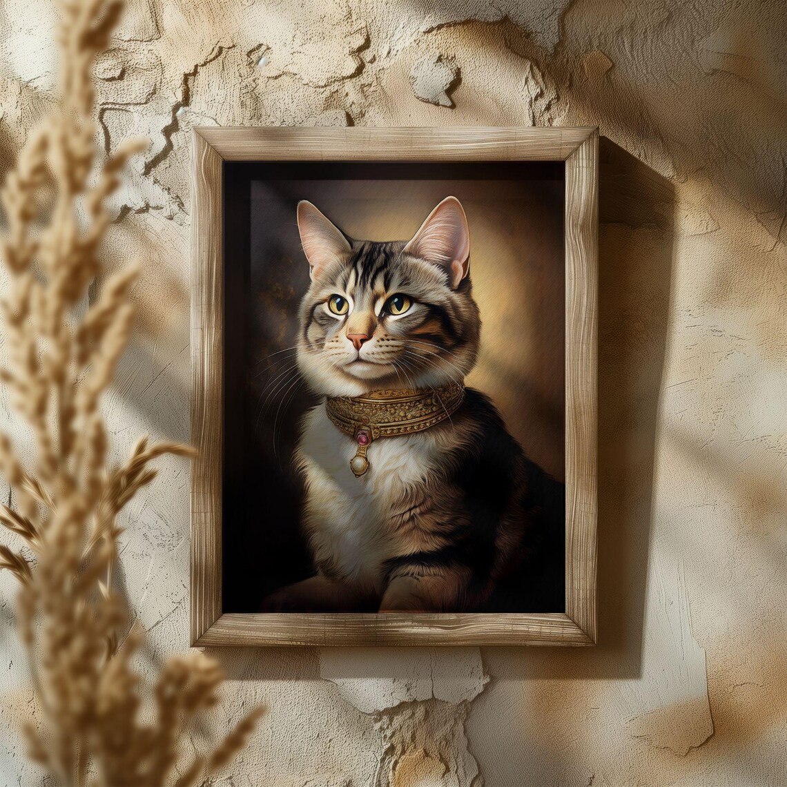 Vintage Portrait Cat, Nursery Animal Decor - Image 4
