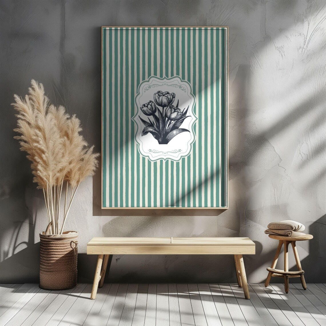 Vintage Black Flower Print, Antique Botanical Floral - Image 5