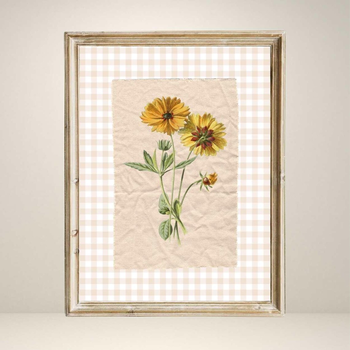 Vintage Floral Illustration, Abstract Botanical Decor - Image 5