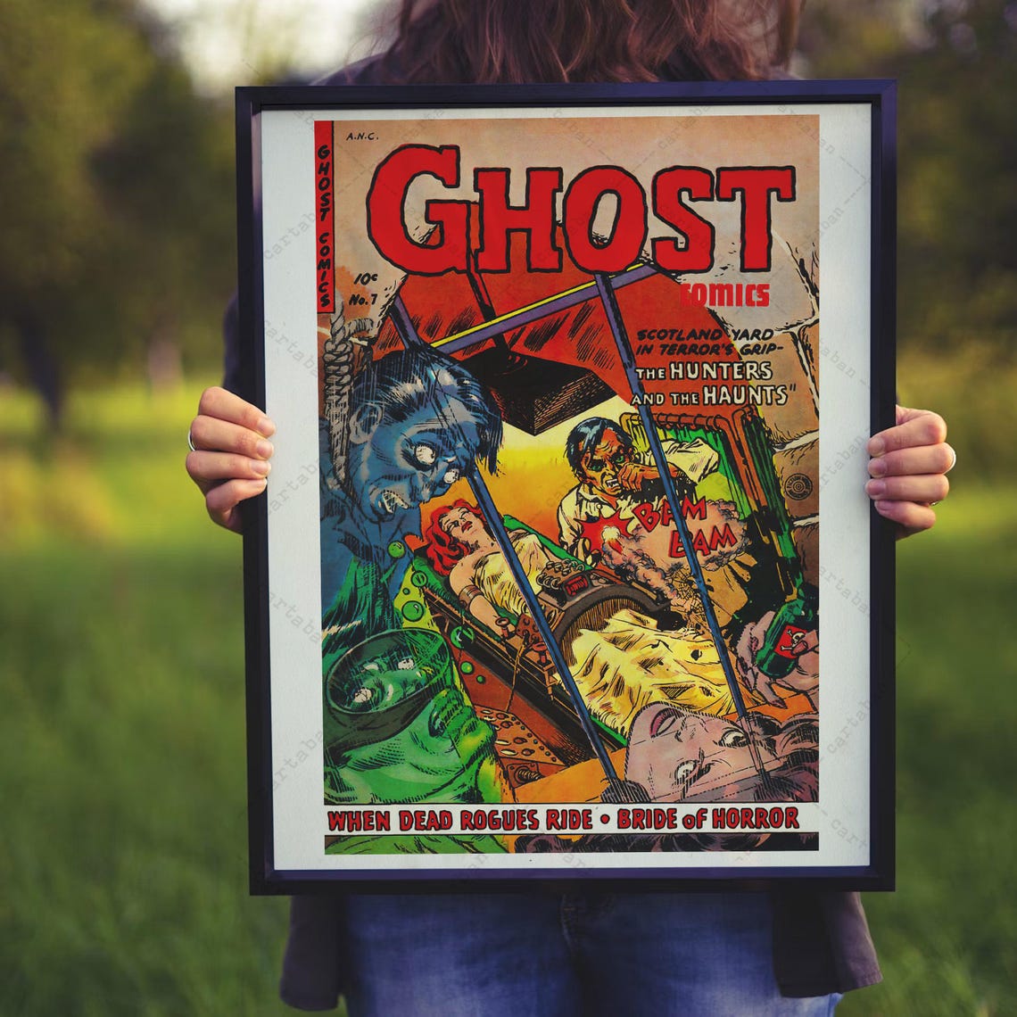 Ghost Comics No 7 Cover Bride Of Horror When Dead Rogues Ride Poster - Image 3