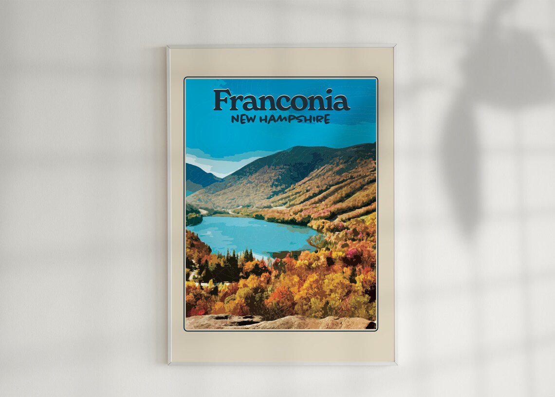 Franconia, New Hampshire Travel Poster Art Print