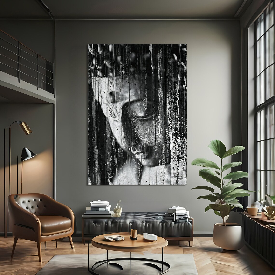 Monochrome Buddha Art Print, Serene Reflective India - Image 3