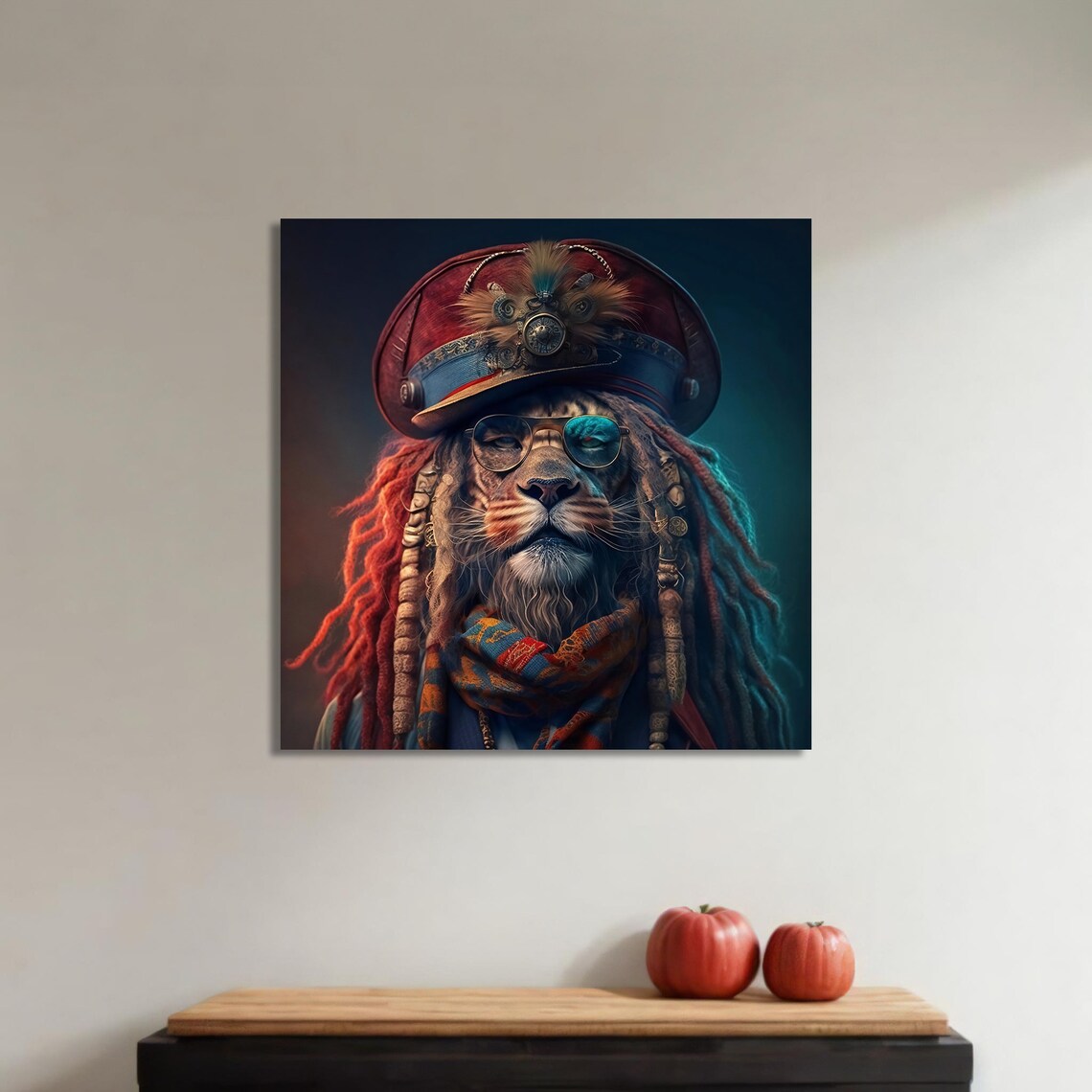 Regal Lion Portrait, Modern Home Decor - Image 4