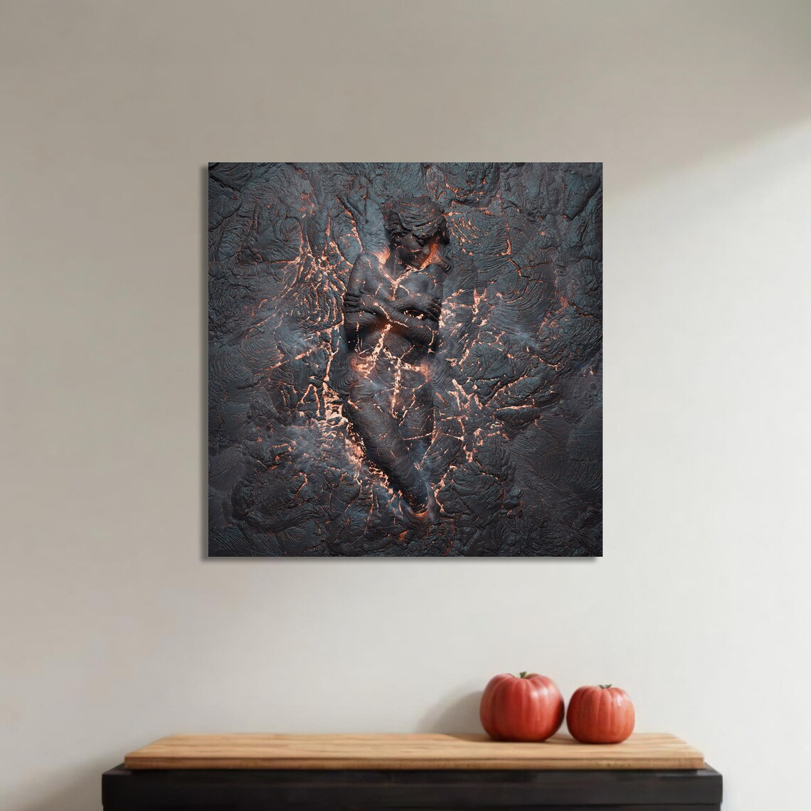 Ethereal Embrace, Abstract Figurative Wall Decor - Image 4