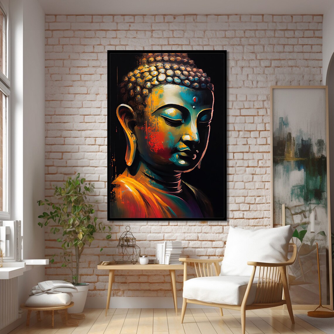 Buddha Painting, Meditative Wall Decor - Image 3