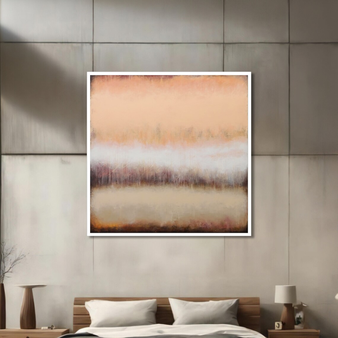 Abstract Earthy Tones Painting, Modern Minimalist Art Print - Image 3