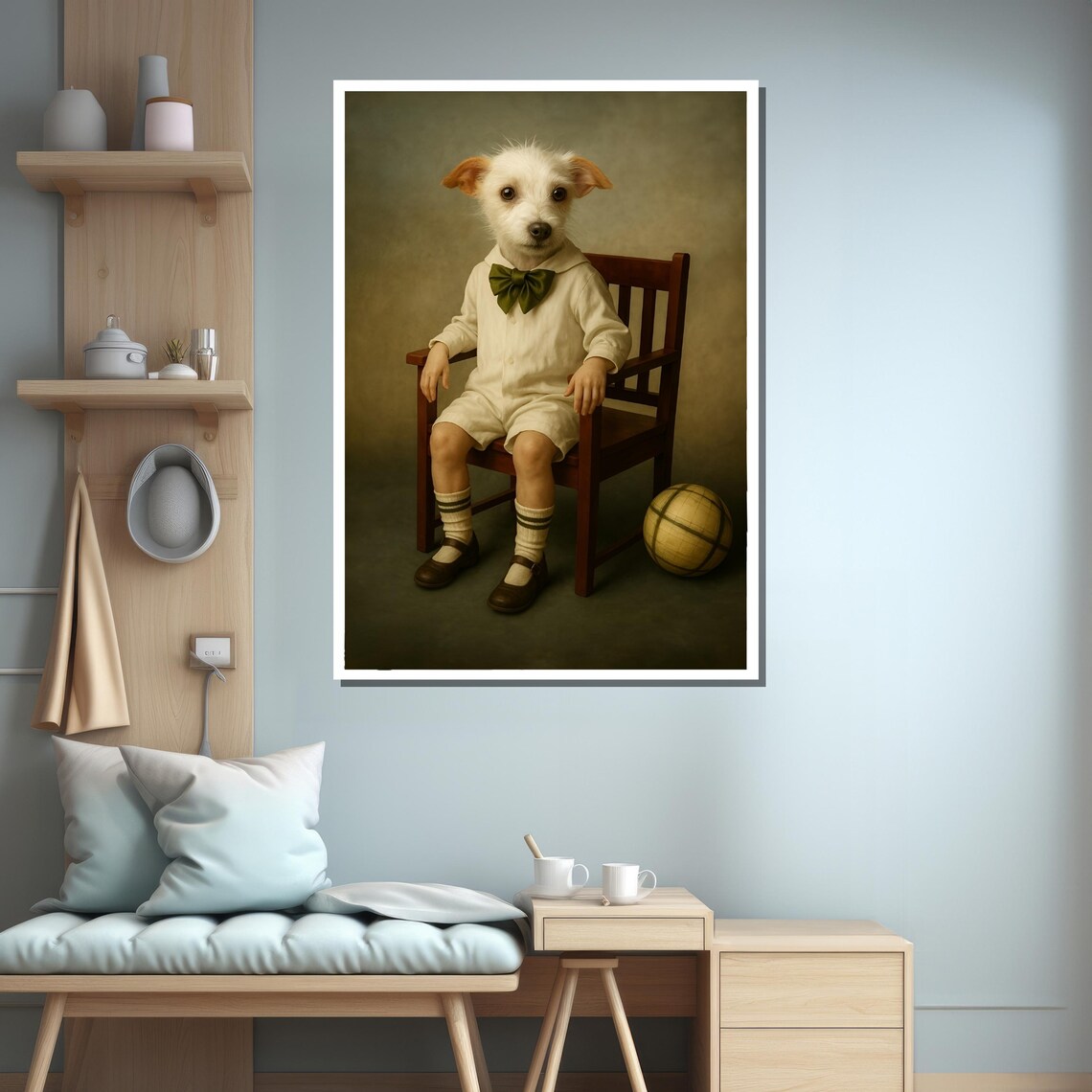 Vintage Dog Portrait, Whimsical Animal Art Print - Image 3