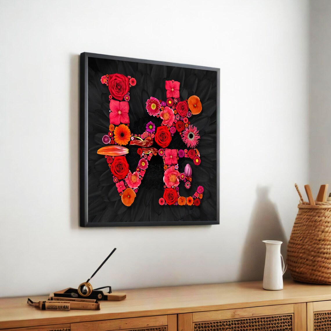 Floral Love Painting, Romantic Botanical Design - Image 5